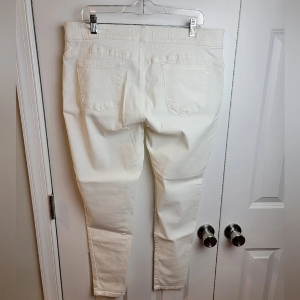 White Elastic Waist Pull-On‎ Skinny pants XL